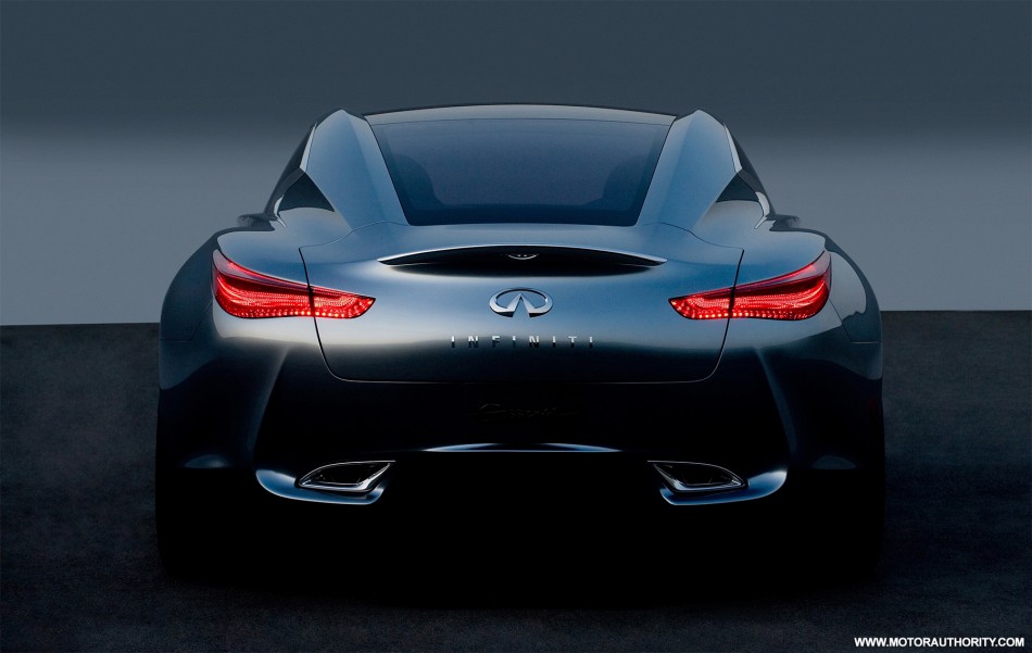 More familiar Infiniti cues include the lights At the front the